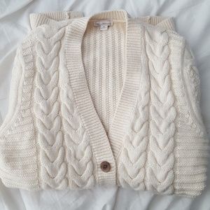NWOT Cream Cable Knit Sweater